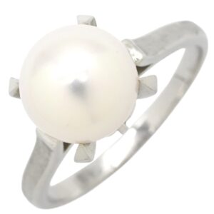 タサキ TASAKI リング 指輪 パール 8.8mm パールホワイト×プラチナシルバー TASAKI プラチナ900 13.5号 【中古】中古美品