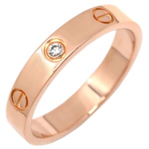 カルティエ Cartier リング 指輪 LOVE ミニラブリング 1Pダイヤ ピンクゴールド #57(JP17) スモールモデル LOVE Ring 750 18K PG 16.5号 B4050700 【中古】新品同様品