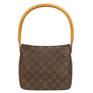 【★3％OFFクーポン】ルイヴィトン LOUIS VUITTON ハンドバッグ ルーピング MM モノグラムキャンバス モノグラム ゴールド金具 茶 ワンハンドル M51146 FL0015 【中古】中古美品