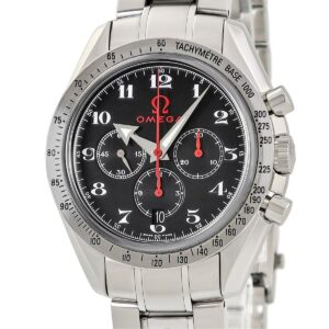 オメガ OMEGA スピードマスター ブロードアロー 3558.50.00 黒 デイト クロノグラフ タキメーター メンズ 腕時計自動巻き ブラック 【中古】
