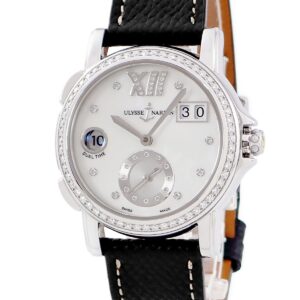 ユリスナルダン ULYSSE NARDIN デュアルタイム レディ 243-22 純正ダイヤ ホワイト シェル GMT メンズ レディース 腕時計自動巻き ホワイト 【中古】中古美品