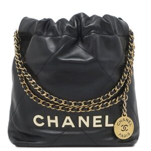 シャネル CHANEL 2WAYバッグ CHANEL 22 ミニ ハンドバッグ レザー ブラック ゴールド金具 AS3980 ランダムシリアル 【保存袋】 【中古】中古美品