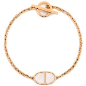 エルメス HERMES ブレスレット シェーヌダンクル ヴェルソ ローズゴールドXホワイト ST ピンクゴールド 18K 750 【中古】