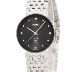 ラドー RADO フローレンス クラシック ダイヤモンド R48913733 未使用 純正ダイヤ レディース 腕時計クオーツ ブラック 【中古】