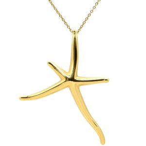ティファニー Tiffany & Co ネックレス スターフィッシュ イエローゴールド Au750 18K 18金 T&Co. ヒトデモチーフ 【中古】
