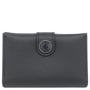 エルメス HERMES カードケース R.M.S エバーカラー ブラック シルバー金具 黒 2つ折り 名刺入れ ブラックラッカー B 【箱】 【中古】