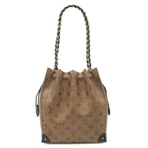 【★3％OFFクーポン】ルイヴィトン LOUIS VUITTON ショルダーバッグ ノエ トランク レザー モノグラムリバース モノグラムリバース ゴールド金具 茶 黒 ワンショルダー M13324 RFID 【保存袋】 【中古】新品同様品
