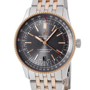 ブライトリング BREITLING ナビタイマー オートマチック 41 U17326121M1U1 U17326 K18RG×SS コンビ グレー メンズ 腕時計自動巻き グレー 【中古】中古美品