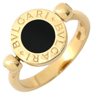 ブルガリ BVLGARI リング 指輪 ブルガリブルガリ フリップ ブラック×イエローゴールド Au750 18K オニキス 珊瑚 9号 【中古】中古美品