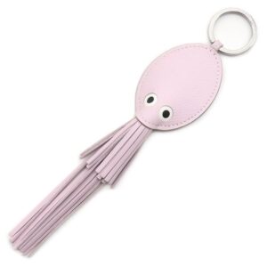 エルメス HERMES チャーム プルプ ヴォーエプソン モーヴペール シルバー金具 新品 未使用 ピンク タコ オクトパス POULPE W 【箱】 【中古】未使用保管品
