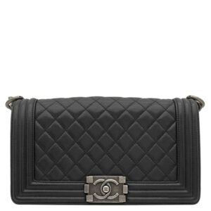 シャネル CHANEL ショルダーバッグ ボーイシャネル 25 キャビアスキン ブラック シルバー金具 黒 チェーンバッグ A67086 25109263 【中古】中古美品