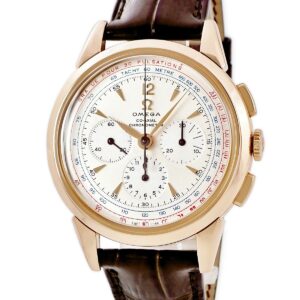 オメガ OMEGA ミュージアムコレクション No.8 レーセンドタイマー 516.53.39.50.02.001 限定 K18RG無垢 メンズ 腕時計手巻き シルバー 【中古】中古美品