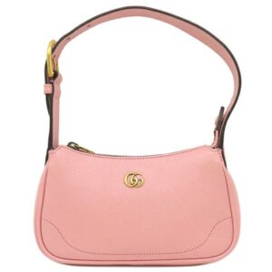 グッチ GUCCI ハンドバッグ アフロディーテ レザー ピンク ゴールド金具 GGマーモント ミニショルダー 739076 【保存袋】 【中古】