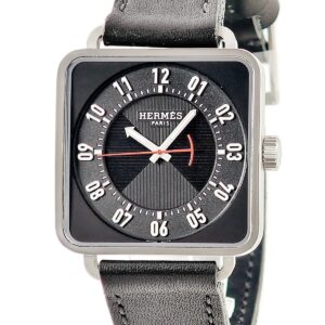 エルメス HERMES カレ アッシュ 38mm TI2.710 W045777WW00 ブラック 黒 アラビア スクエア メンズ 腕時計自動巻き ブラック 【中古】