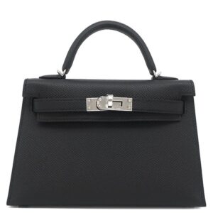 エルメス HERMES 2WAYバッグ ミニケリードゥ 外縫い ヴォーエプソン ブラック シルバー金具 新品 未使用 黒 ショルダー 2025年製 K 【箱】 【中古】未使用保管品