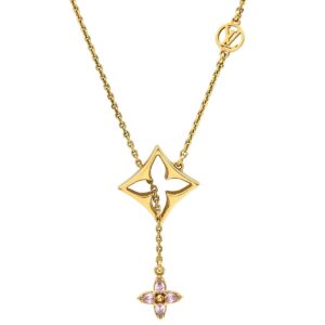 ルイヴィトン LOUIS VUITTON ネックレス フラワーグラム ストラス GP ストラス ゴールド モノグラムフラワー M03246 LE4265 【箱】 【中古】未使用保管品