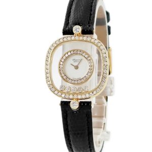 ショパール CHOPARD ハッピーダイヤモンド 20/4959 K18YG無垢 純正ダイヤ ムービング レディース 腕時計クオーツ ホワイト 【中古】中古美品