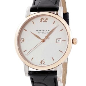 モンブラン Montblanc スター クラシック デイト オートマティック 112145 新品同様 K18PG×SS コンビ デイト メンズ 腕時計自動巻き シルバー 【中古】新品同様品