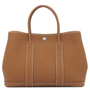 エルメス HERMES トートバッグ ガーデンパーティーTPM ネゴンダ ゴールド シルバー金具 新品 未使用 茶 オールレザー 2025年製 K 【箱】 【中古】未使用保管品