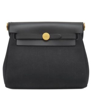 エルメス HERMES ショルダーバッグ エールバッグジップ ミニ 20 キャンバス レザー トワルミリタリー ヴァッシュハンター ブラック ゴールド金具 新品 未使用 黒 2025年製 K 【箱】 【中古】