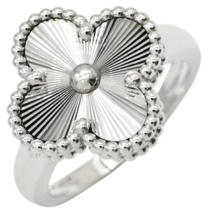 ヴァンクリーフアーペル Van Cleef & Arpels リング 指輪 ヴィンテージ アルハンブラ ホワイトゴールド #52(JP12) ギヨシェ 750WG 12号 VCARP9XI52 【箱】 【中古】