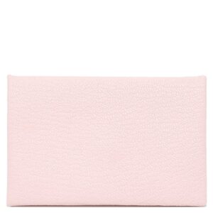 エルメス HERMES カードケース カルヴィ シェーブル ローズダーリン シルバー金具 二つ折り 2024年製 W 【箱】 【中古】