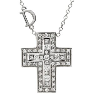 ダミアーニ DAMIANI ネックレス ベルエポック XS ホワイトゴールド 750 18金 18K クロス 十字架 ダイヤモンド 20083490 【箱】 【中古】中古品