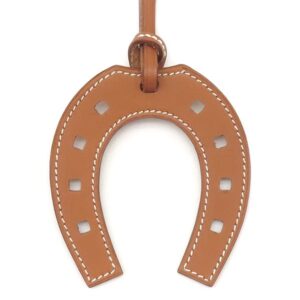 エルメス HERMES バッグチャーム パドック シュバル ホースシュー ヴォースイフト ゴールド 茶 馬蹄 【箱】 【中古】中古美品