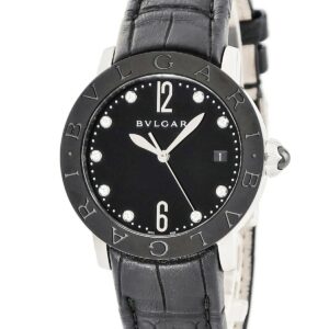 ブルガリ BVLGARI ブルガリブルガリ BBL37SC 純正9Pダイヤ ブラック アラビア メンズ 腕時計自動巻き ブラック 【中古】