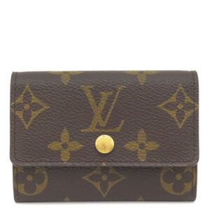 ルイヴィトン LOUIS VUITTON コインケース ポルト モネ プラ モノグラムキャンバス モノグラム ゴールド金具 茶 小銭入れ カードケース M61930 MI0025 【中古】