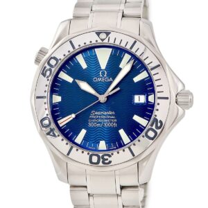 オメガ OMEGA シーマスター プロフェッショナル 300M 2255.80.00 ブルー デイト 逆回転防止ベゼル メンズ 腕時計自動巻き ブルー 【中古】