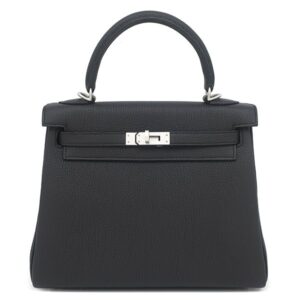 エルメス HERMES 2WAYバッグ ケリー25 内縫い トゴ ブラック マットシルバー金具 黒 2026年製 G 【箱】 【中古】未使用保管品