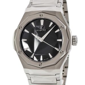 ウブロ HUBLOT クラシックフュージョン オーリンスキー ブレスレット チタニウム 550.NS.1800.NS.ORL22 メンズ 腕時計自動巻き ブラック 【中古】中古美品