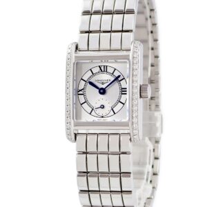 ロンジン LONGINES ドルチェヴィータ ミニ L5.200.0.75.6 純正ダイヤ ローマン バー スモールセコンド レディース 腕時計クオーツ シルバー 【中古】中古美品