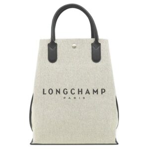 ロンシャン LONGCHAMP トートバッグ ショッピングバッグ コットンキャンバス エクリュ シルバー金具 トート 10211 HSG 【中古】未使用保管品