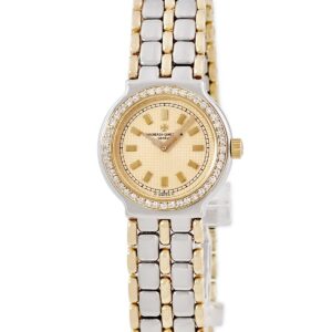 ヴァシュロン・コンスタンタン VACHERON CONSTANTIN パトリモニー 15528/261 OH済 K18YG×SS コンビ 純正ダイヤ レディース 腕時計手巻き ゴールド 【中古】中古美品