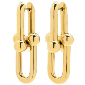 ティファニー Tiffany & Co ピアス ハードウェア ラージリンク イエローゴールド T&Co. 750YG 18K ゲージリンク 鎖 68533643 【中古】