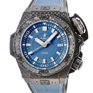 ウブロ HUBLOT キングパワー オーシャノグラフィック 4000 オールカーボンデニム 731.QX.5190.GR デイト メンズ 腕時計自動巻き ブルー 【中古】中古美品