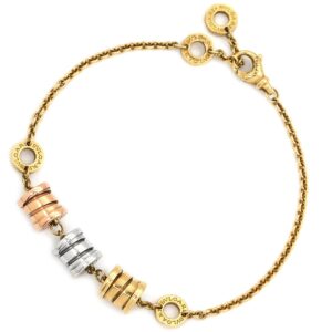 ブルガリ BVLGARI ブレスレット ビーゼロワン スリーエレメント イエローゴールド×ピンクゴールド×ホワイトゴールド 18K 750 WG YG PG 3ゴールド 【中古】中古品