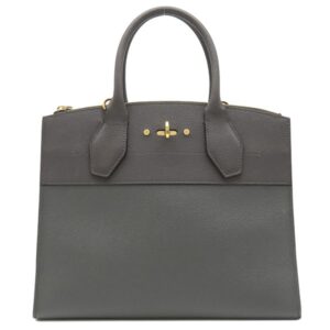 【★3％OFFクーポン】ルイヴィトン LOUIS VUITTON 2WAYバッグ シティ スティーマーMM レザー グレー×ブラウン ゴールド金具 バイカラー ハンドバッグ ショルダー M51897 NZ4198 【中古】中古品