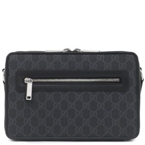グッチ GUCCI ショルダーバッグ GG ミディアム クロスボディバッグ GGスプリームキャンバス ブラック シルバー金具 黒 紺 赤 ショルダー 822072 【保存袋】 【中古】未使用保管品