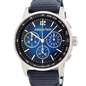 オーデマピゲ AUDEMARS PIGUET CODE 11.59 バイ オーデマ ピゲ クロノグラフ 26393BC.OO.A002KB.01 K18WG無垢 メンズ 腕時計自動巻き ブルー 【中古】中古美品