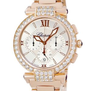 ショパール CHOPARD インペリアーレ クロノ 40mm 384211-5004 K18RG無垢 純正ダイヤ&アメシスト シェル メンズ 腕時計自動巻き シルバー 【中古】中古美品