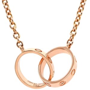 カルティエ Cartier ネックレス ベビーラブ ピンクゴールド Cartier ペンダント PG Au750 18K インターロッキング サークル B7212300 【中古】