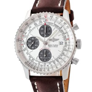 ブライトリング BREITLING ナビタイマー ファイターズ L13330 Pt950無垢 クロノグラフ デイト 限定 メンズ 腕時計自動巻き シルバー 【中古】中古美品