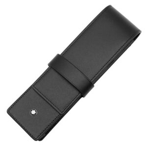 モンブラン Montblanc ペンケース マイスターシュテュック 2本用 ペンポーチ レザー ブラック ゴールド金具 ホワイトスター ペン入れ 2本 2本差し 【箱】 【中古】新品同様品