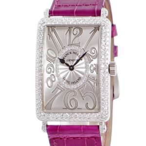フランクミュラー FRANCK MULLER ロングアイランド レリーフ 1000 QZ D CD 1R K18WG無垢 純正ダイヤ 限定 メンズ 腕時計クオーツ シルバー 【中古】中古美品