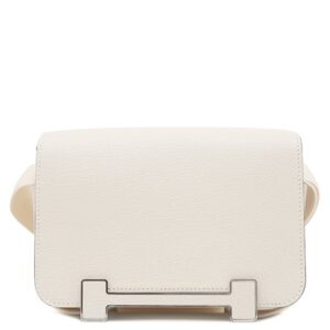 エルメス HERMES ショルダーバッグ ゲタ シェーブル ナタ シルバー金具 白 アイボリー H金具 2024年製 W 【保存袋】 【中古】新品同様品