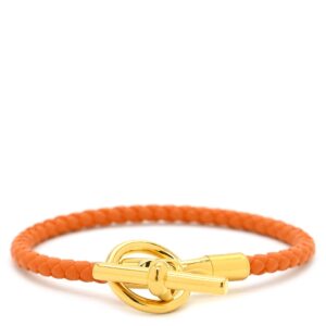 エルメス HERMES ブレスレット グレナン ヴォースイフト GP オレンジ ゴールド金具 新品 未使用 【箱】 【中古】未使用保管品