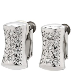 タサキ TASAKI イヤリング ダイヤ デザイン イヤリング ホワイトゴールド TASAKI 750WG Au750 パヴェ ネジ式 ダイヤ 【中古】中古品
